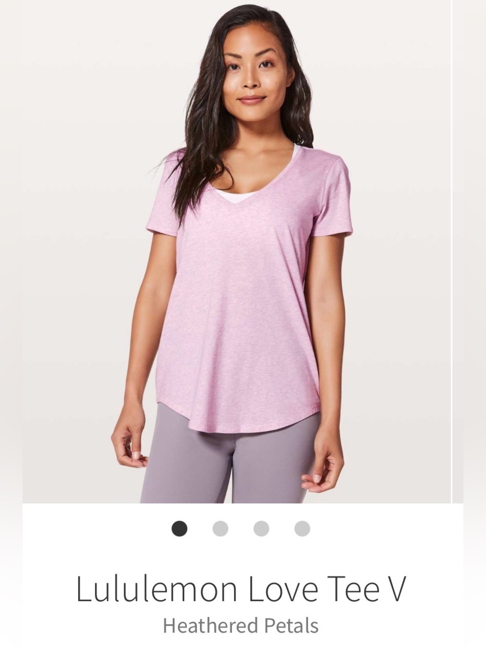 lululemon athletica Love Tee V - Heathered Petals Pink